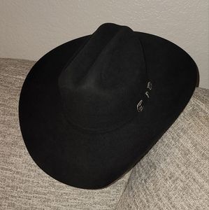 Stetson 6X Skyline Black Felt Cowboy Hat size 6 7/8